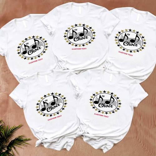 08 Choir Star Notes Shirt – Retro Music Club Custom Style Tee