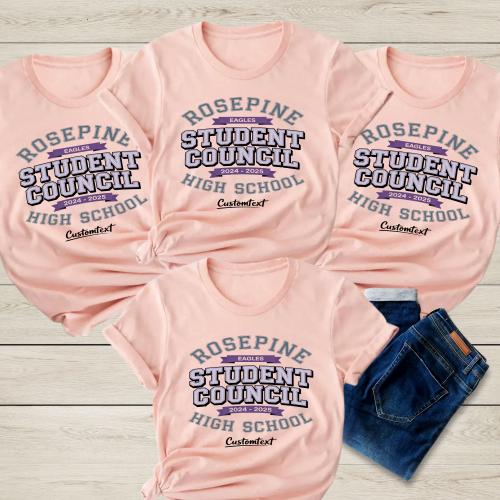 2024–2025 Student Council Shirt – Custom Rosepine Eagles High School Tee