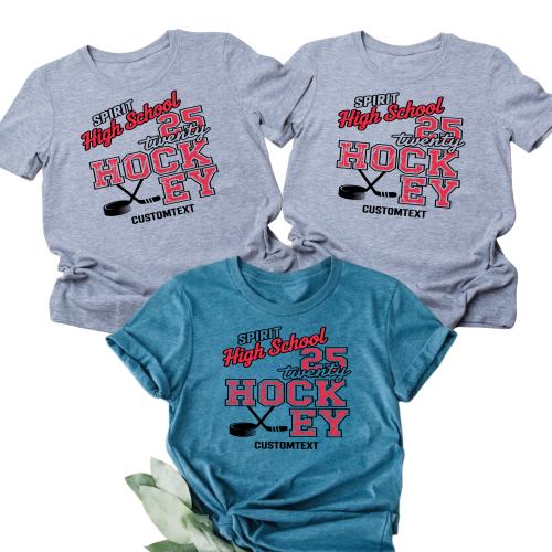 2025 Hockey School Sport Tee – Split Varsity Text Design