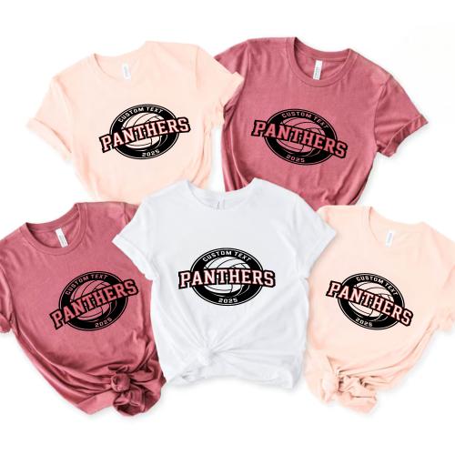 2025 Panthers Varsity Circle Volleyball Club Sport Team T-shirt – Custom Team Tee