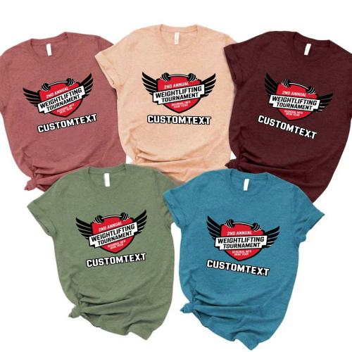 2025 Varsity Badge Edition Weightlifting Tournament Club Sport Team T-shirt Custom School Spirit T