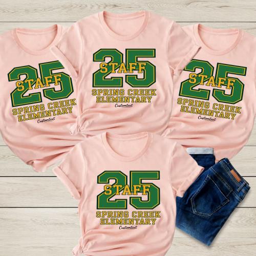 25 Staff Spring Creek Elementary Custom Teacher Staff Shirt Retro Style