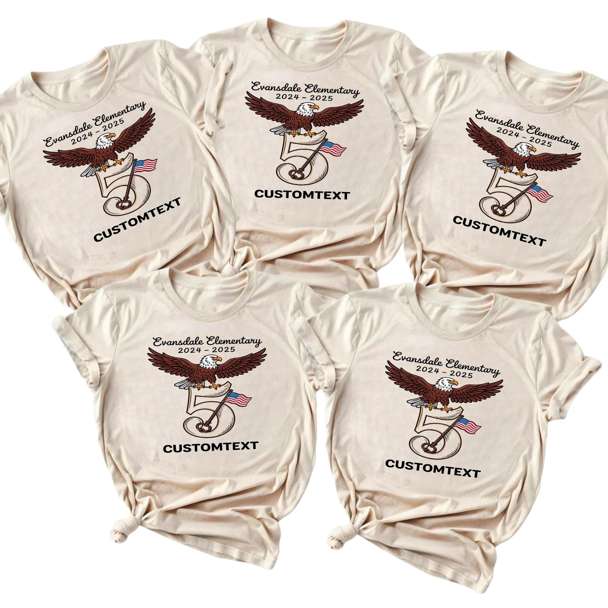 5th Grade Eagle Mascot Class Shirt – Evansdale Elementary 2025 Graduation Tee 5th grade eagle mascot class shirt evansdale elementary 2025 graduation tee style 1 thumb 651