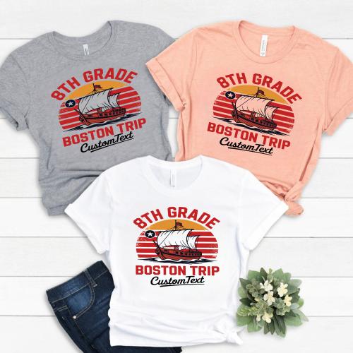 8th grade boston field trip tee custom vintage mayflower travel shirt style 1 thumb 976