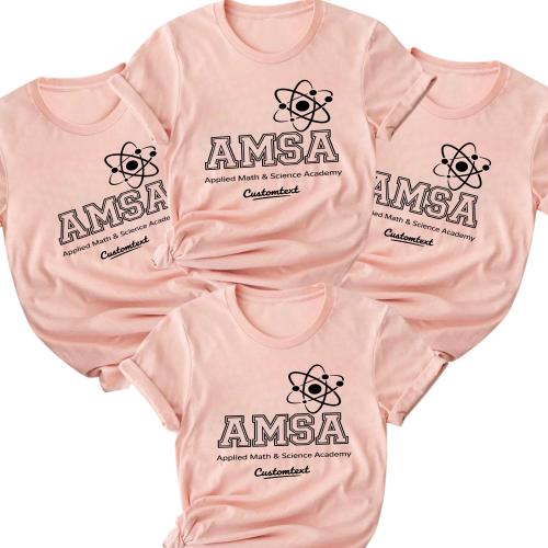 AMSA Shirt – Applied Math & Science Academy Club Strip Shirt, Vintage Nerd Vibe