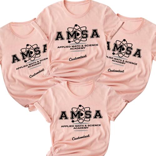 AMSA Shirt – Applied Math & Science Academy Custom Club Strip Shirt, Nerdy Retro STEM Vibe