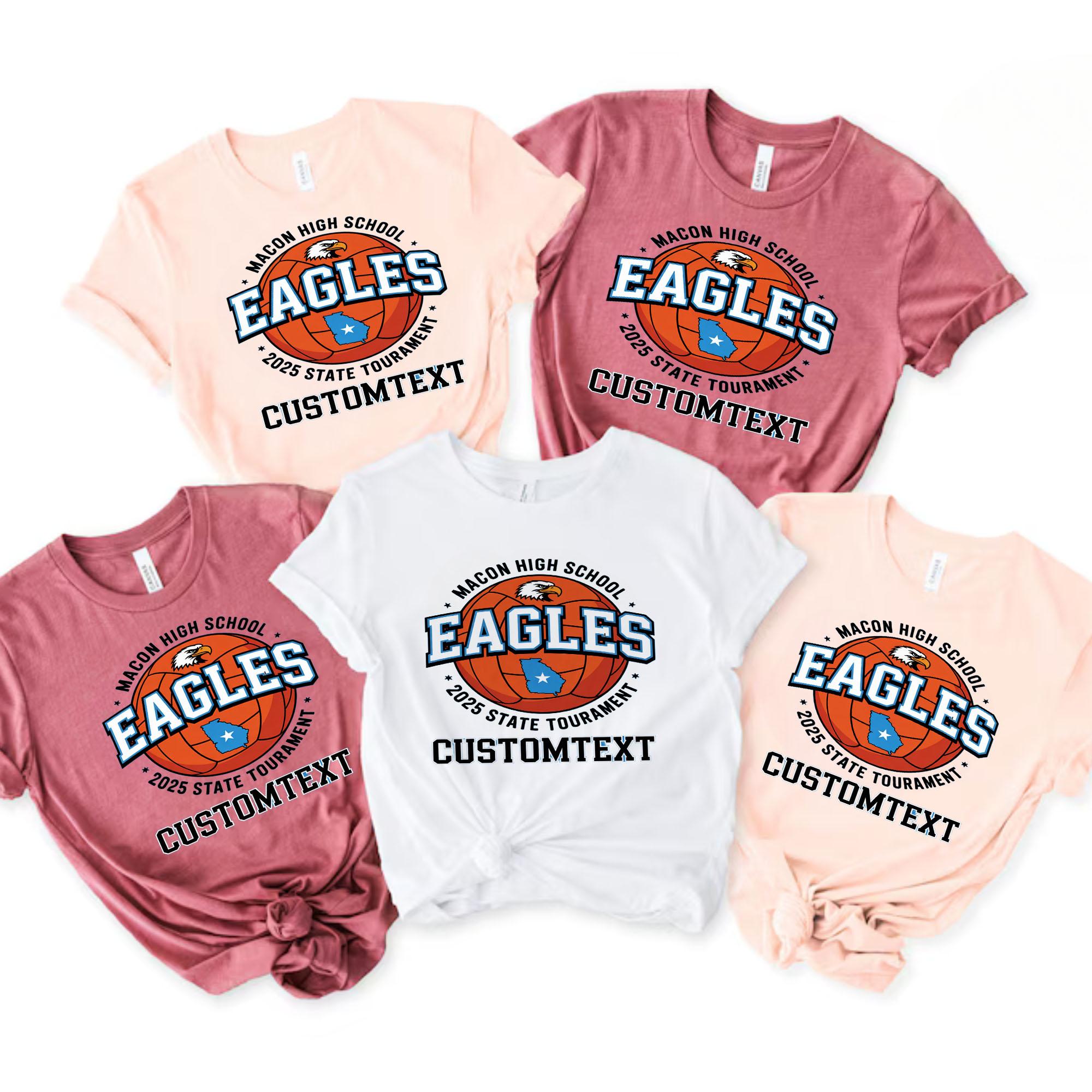 Basketball State Champs Club Sport Team T-shirt – Macon High Eagles 2025 Design basketball state champs club sport team t shirt macon high eagles 2025 design style 3 thumb 244