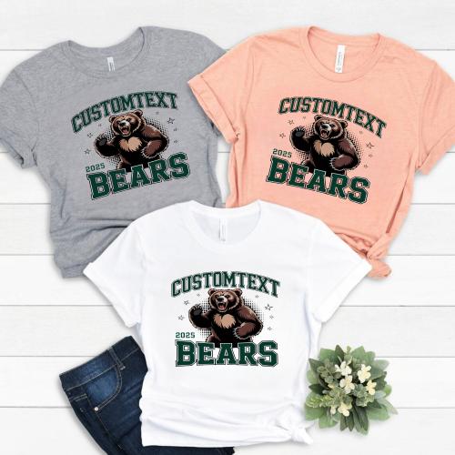 Bears Retro Mascot T-Shirt – Fun School Varsity Team Spirit Tee