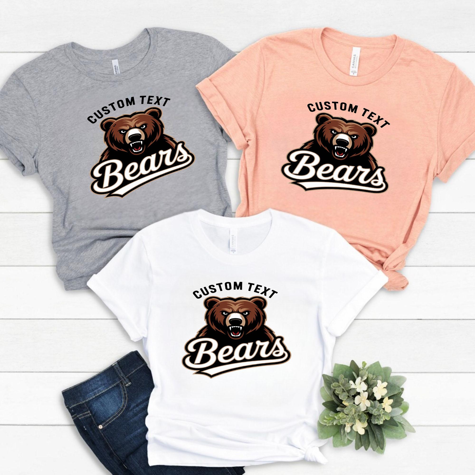 Bears School Mascot T-Shirt – Varsity Team Spirit Wear with Custom Logo bears school mascot t shirt varsity team spirit wear with custom logo style 2 thumb 536