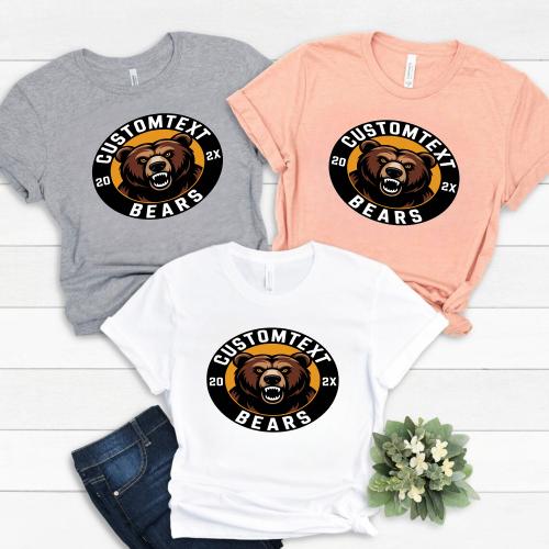 Bears Varsity Logo Shirt – Personalized Mascot Team Tee