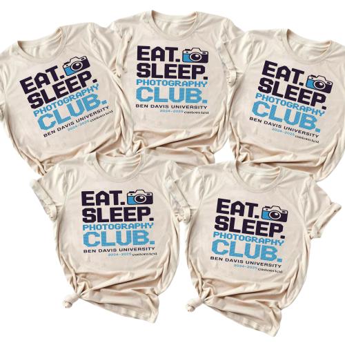 ben davis university photography club shirt eat sleep fun custom club tee style 1 thumb 267