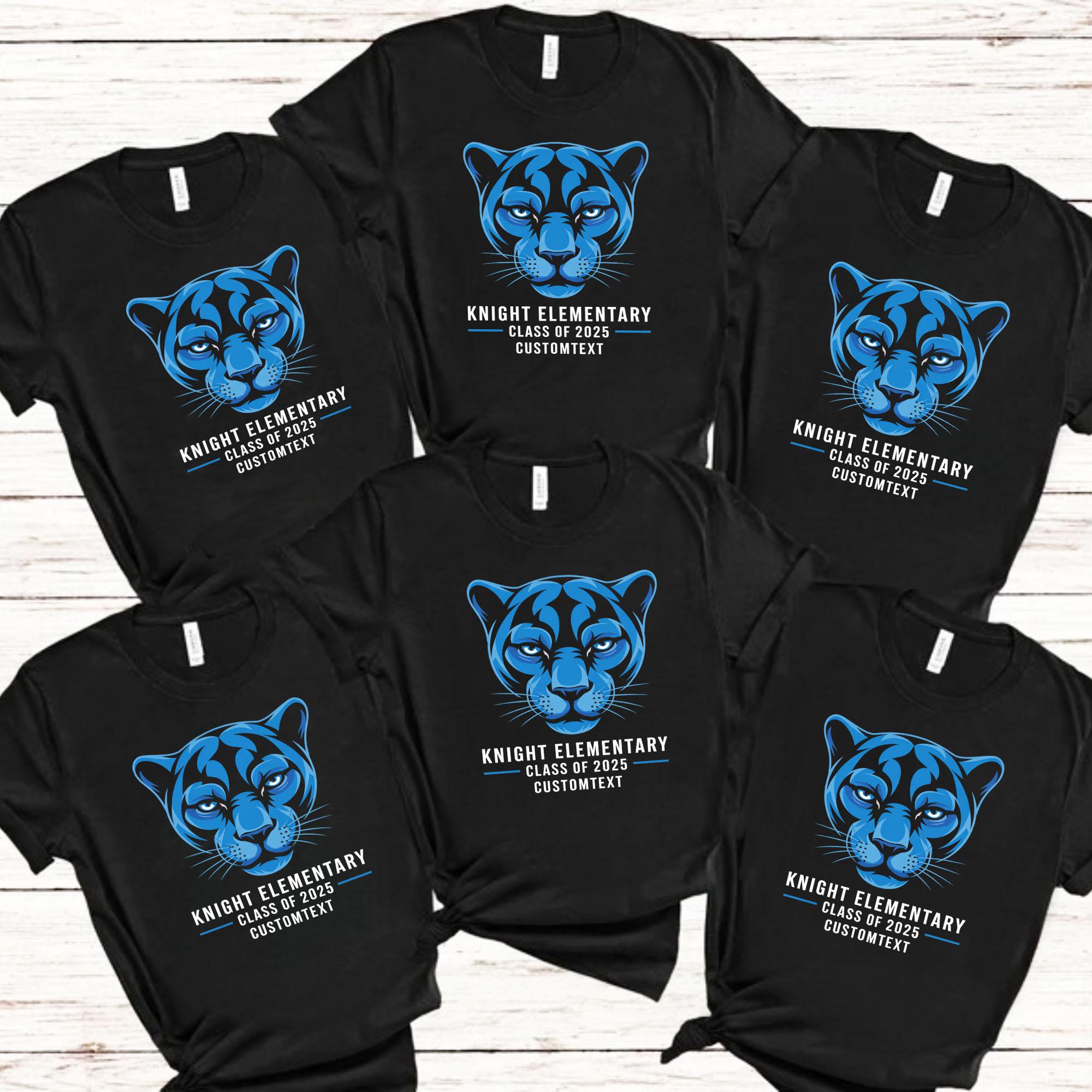 Black Panther Mascot Class Shirt – Knight Elementary Graduation 2025 Tee black panther mascot class shirt knight elementary graduation 2025 tee style 2 thumb 1