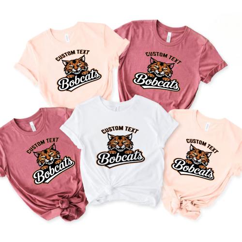 Bobcat Mascot Team Shirt – Custom Varsity Spirit Tee for School Pride