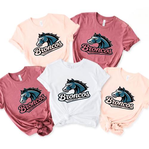 Broncos Custom Mascot Tee – Vintage Western Wild Horse Spirit T-Shirt