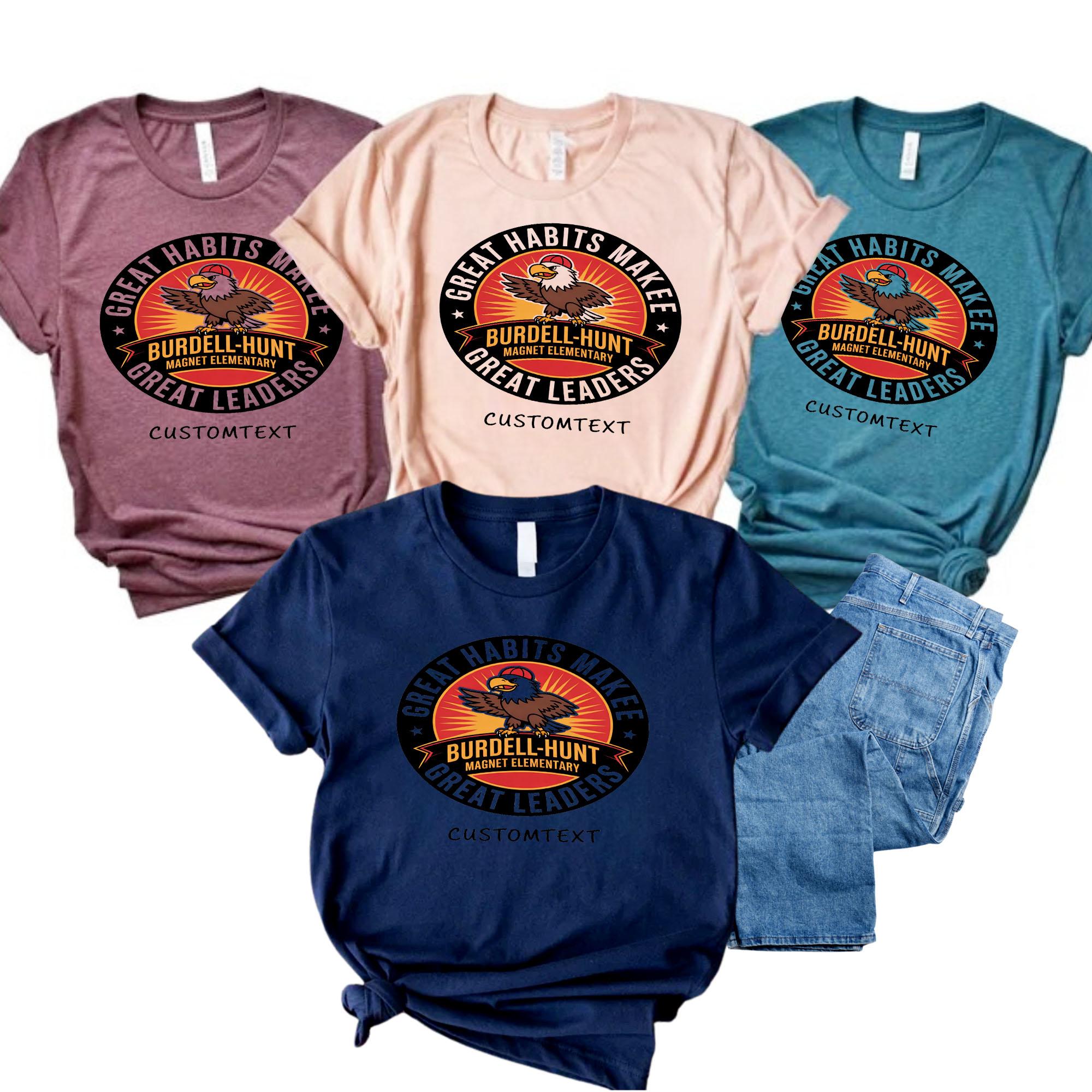 Burdell-Hunt Elementary Eagle Mascot Shirt – Great Habits Make Great Leaders Circle Retro Tee burdell hunt elementary eagle mascot shirt great habits make great leaders circle retro tee style 1 thumb 229