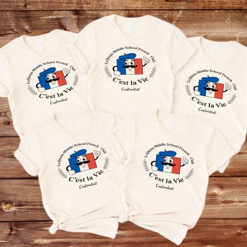 C’est La Vie French Club Shirt – Custom La Quinta Middle School Funny Cartoon Tee