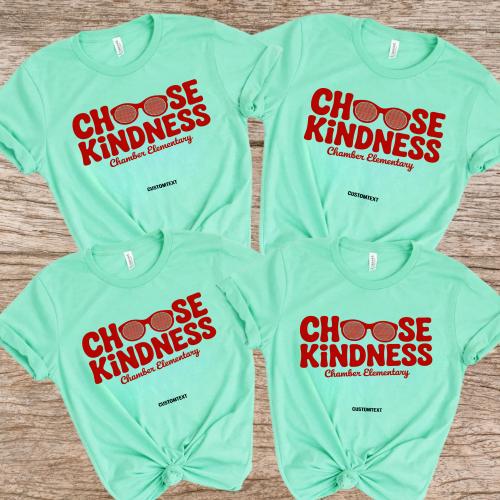 Choose Kindness Chamber Elementary Custom Teacher Staff Shirt - Retro Fun Vibe
