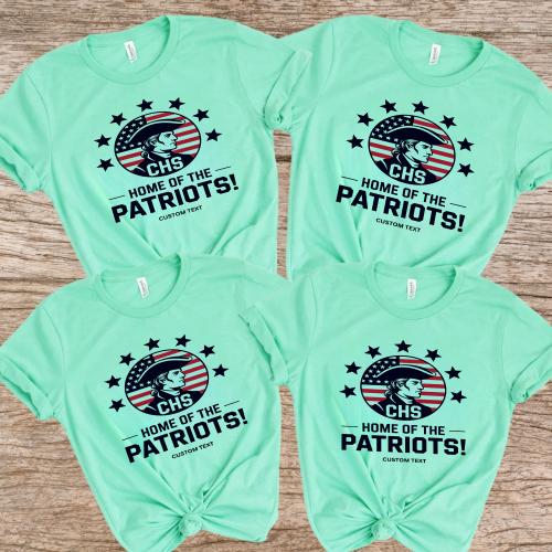 CHS Home Of The Patriots Shirt – Custom School Spirit Vintage Americana Tee