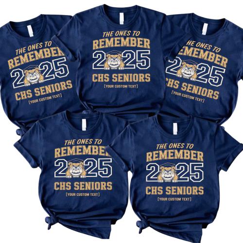CHS Seniors 2025 – Bulldog Mascot Graduation Shirt