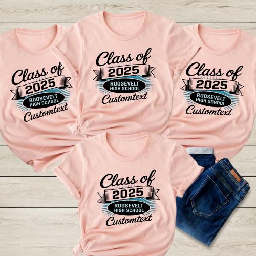 Class Of 2025 Roosevelt High School Shirt – Retro Graduation Custom T-Shirt