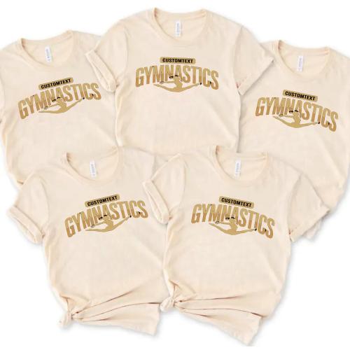 Classic Gymnastics Club Sport Team T-shirt – Custom Varsity High School Spirit Tee