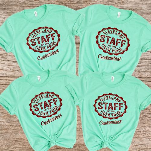Cleveland Tiger Pride Staff Est 1938 Shirt Vintage Custom Teacher Staff Tee