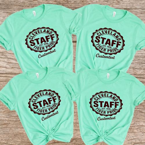 Cleveland Tiger Pride Staff Est 1938 Vintage Custom Text Unisex Photography Staff Shirt