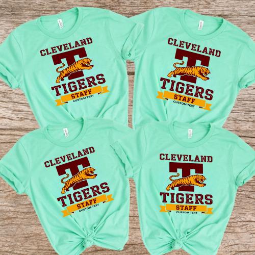 Cleveland Tigers Staff Custom Text Shirt - Vintage Retro Tiger Club Photography Tee