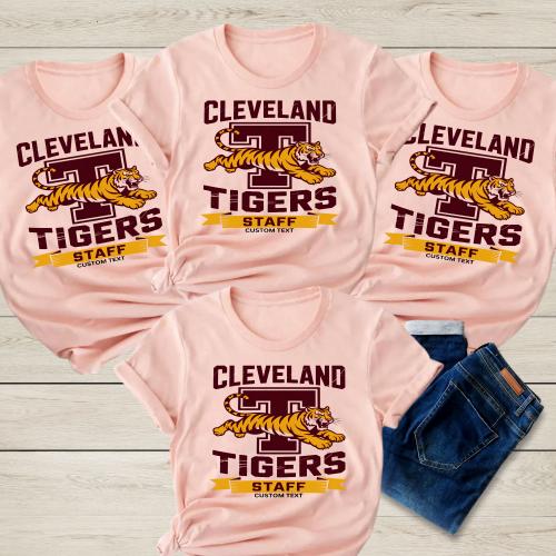 Cleveland Tigers Staff Shirt Custom Text Vintage Retro Photography Teacher Tee