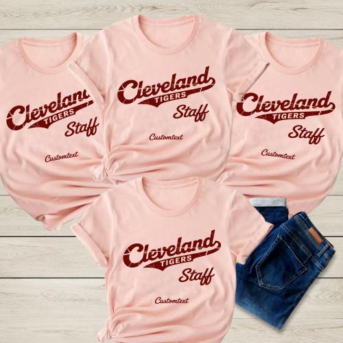 Cleveland Tigers Staff Shirt Vintage Custom Teacher Photography Club Tee