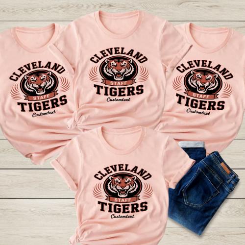 Cleveland Tigers Staff Shirt Vintage Custom Text Retro Photography Teacher Tee