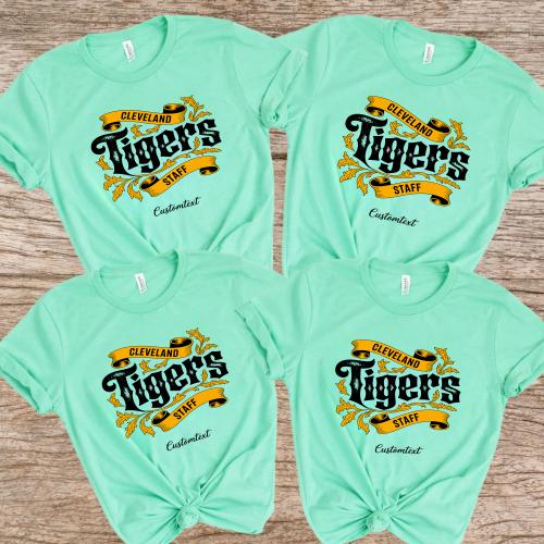 Cleveland Tigers Staff Vintage Flower Retro Custom Teacher Staff Shirt