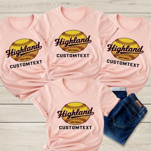 Club Sport Team Softball Headgear Logo T-shirt – Bold Varsity Headgear Emblem Design