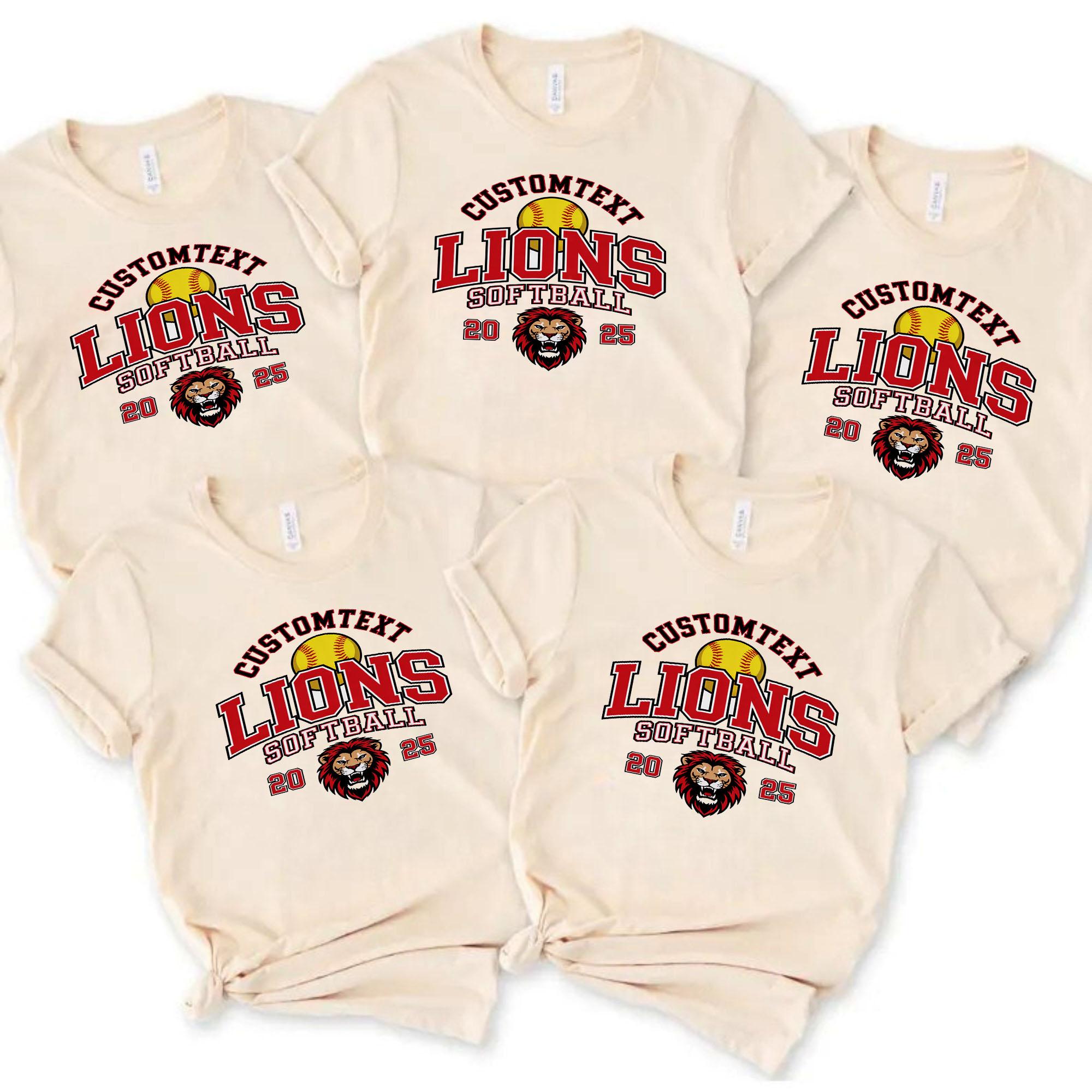 Club Sport Team Softball LIONS Shirt – Classic Varsity Pride with Lion Emblem club sport team softball lions shirt classic varsity pride with lion emblem style 2 thumb 362