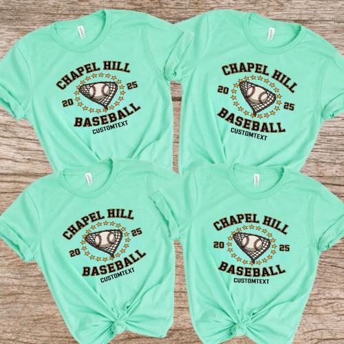 Club Sport Team Vintage Baseball Tee – Stars Circle Varsity Sport Design