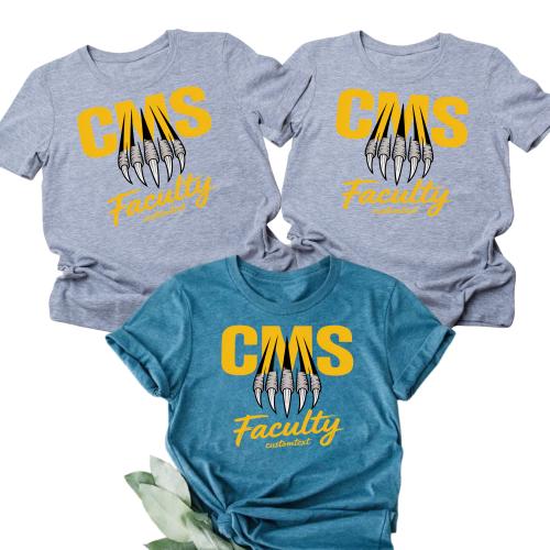 CMS Faculty Staff Shirt Vintage Retro Cool Style Custom Teacher Staff Tee