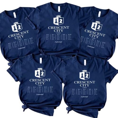 Crescent City Chess Club Shirt – Custom Club Strip Shirt, Vintage Academic Chess Style