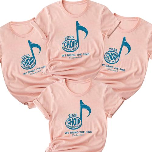 Cummings Valley Choir Shirt 2025 – We Bring the Sing Custom Club Strip Shirt, Retro Music Vibe