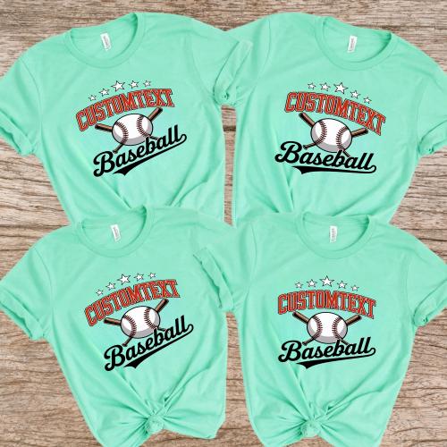 Custom Baseball Varsity Sport Team T-Shirt