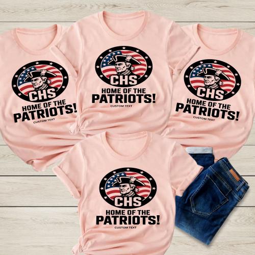 Custom CHS Home Of The Patriots Shirt School Spirit Vintage Teacher Staff Tee