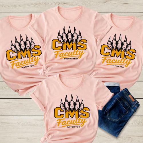 Custom CMS Faculty Shirt Retro Cool Look Vintage Teacher Staff Tee