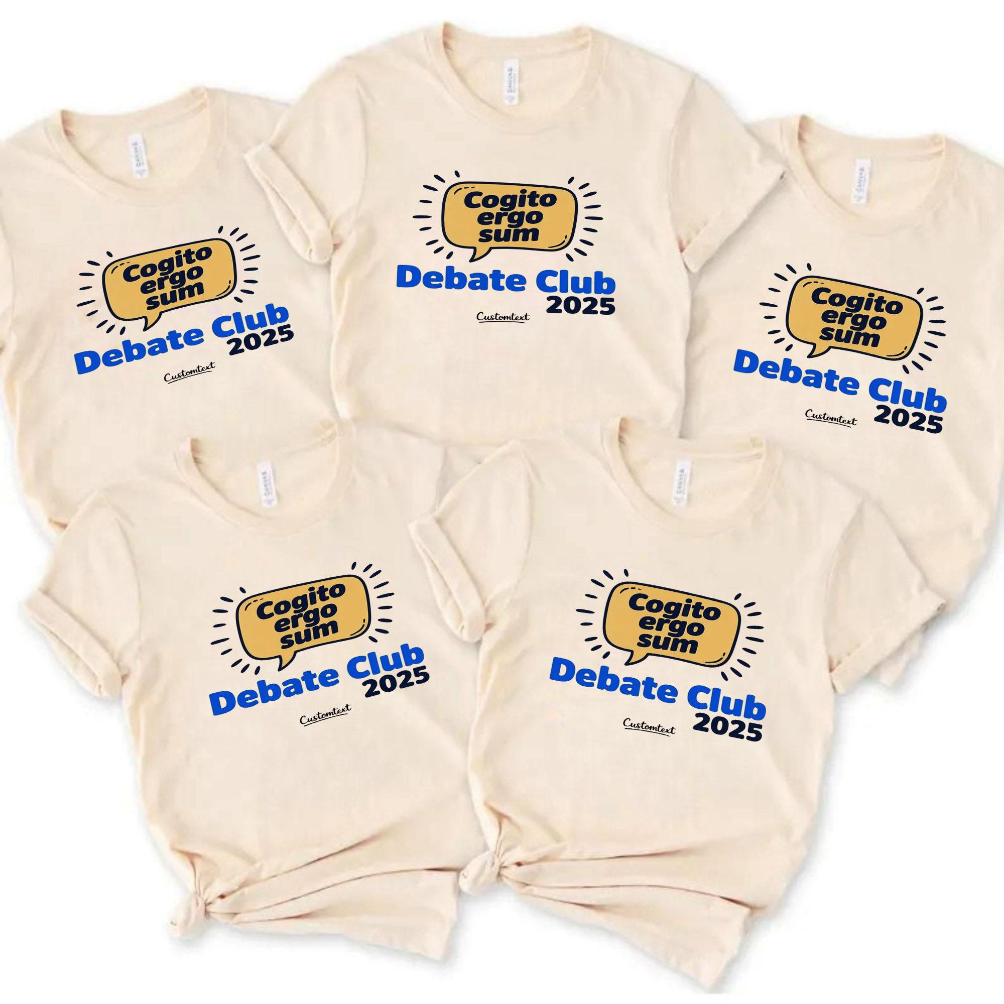 Custom Debate Club Shirt – Cogito Ergo Sum 2025 Fun Style Tee custom debate club shirt cogito ergo sum 2025 fun style tee style 2 thumb 94