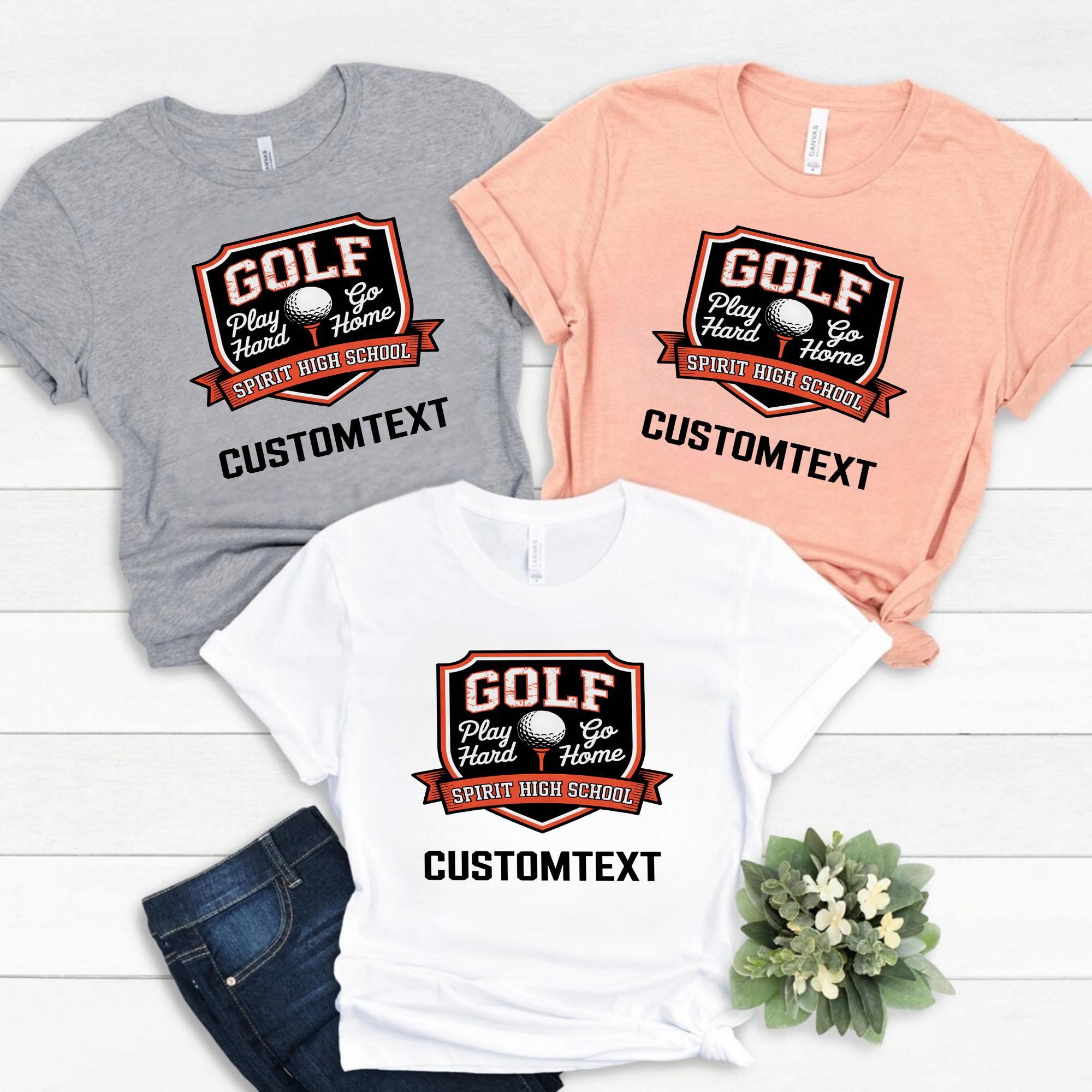Custom Golf Sport Team Shield T-Shirt – Play Hard Varsity Style custom golf sport team shield t shirt play hard varsity style style 3 thumb 171
