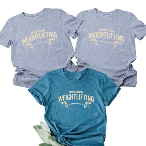 Custom High School Weightlifting Club Sport Team T-shirt – Classic Varsity Pride Tee