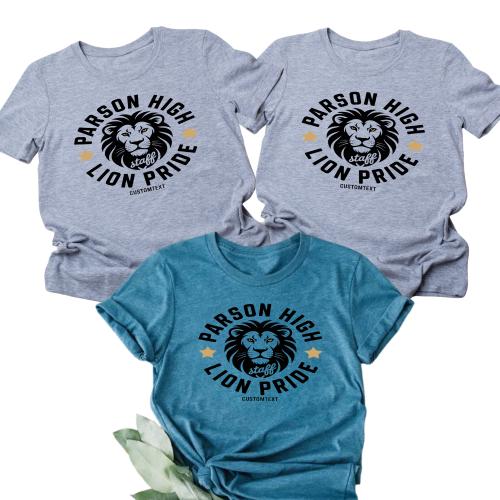 Custom Parson High Staff Shirt Lion Pride Vintage Photography Club Teacher Tee