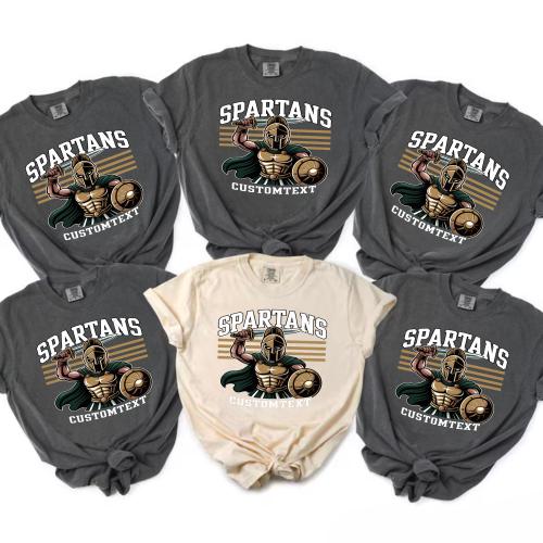 Custom Spartans Mascot Shirt – Bold School Spirit Tee