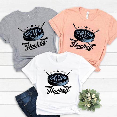 Custom Text Hockey Vintage Custom Club Sport Team T-Shirt