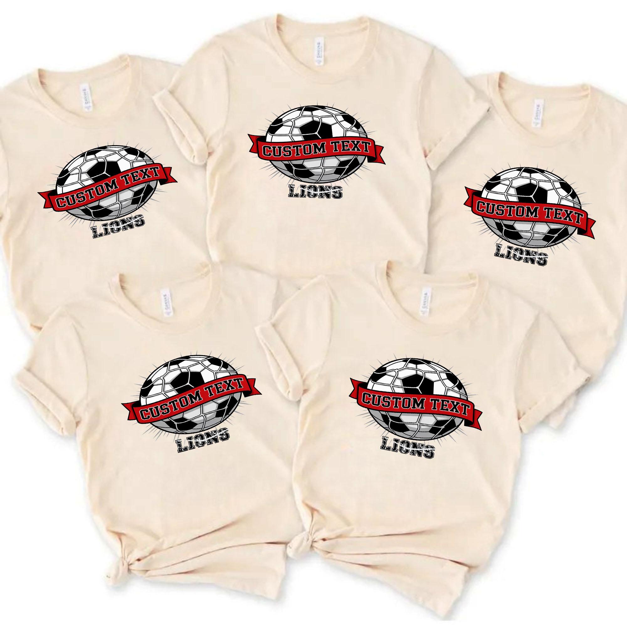 Custom Text Lions Soccer Club Sport Team T-shirt – Vintage Style Spirit Tee custom text lions soccer club sport team t shirt vintage style spirit tee style 1 thumb 442