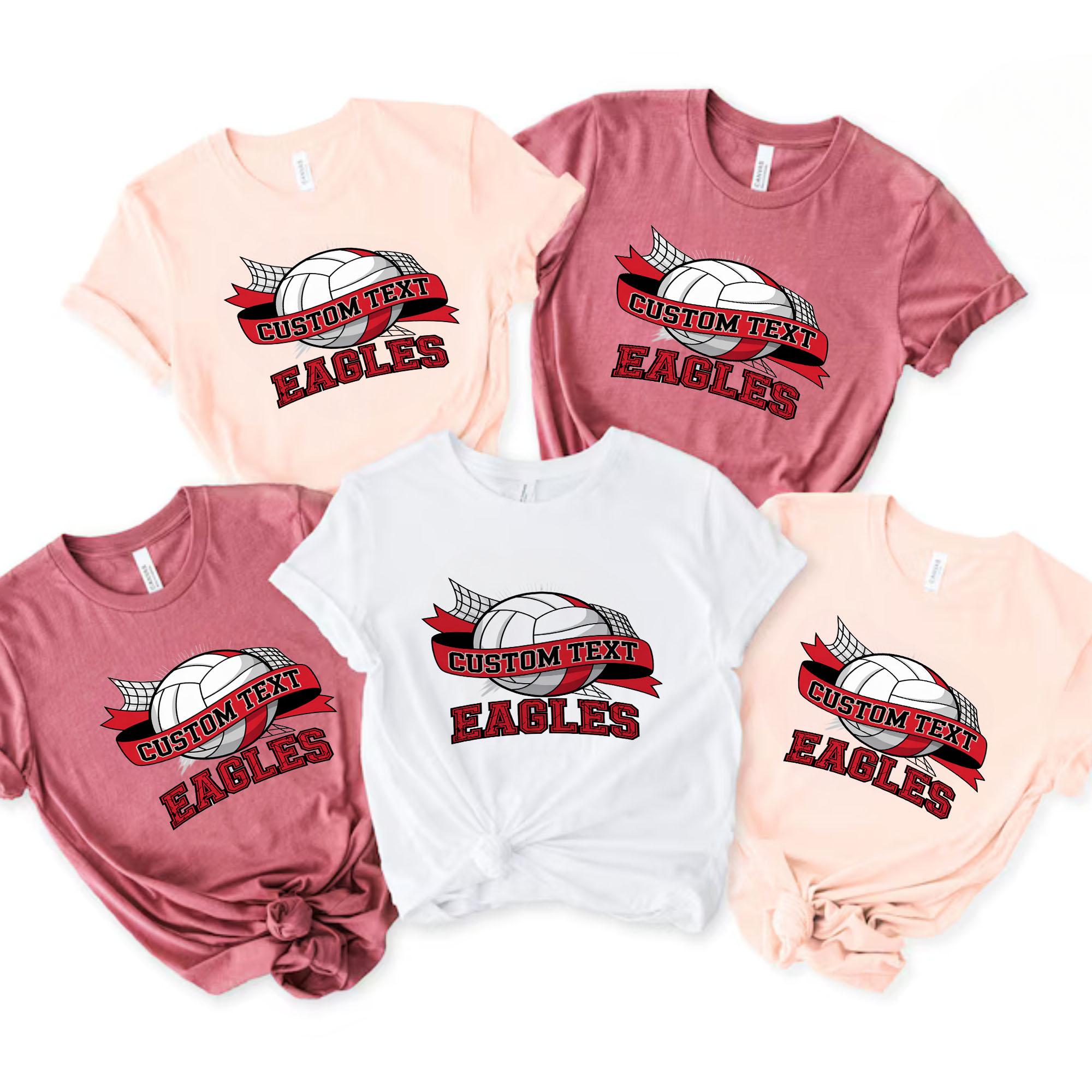 Custom Text Volleyball Club Sport Team T-shirt – Eagles Retro Net Spirit Edition custom text volleyball club sport team t shirt eagles retro net spirit edition style 1 thumb 516