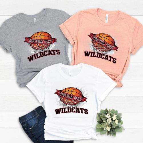 Custom Text Wildcats Basketball Retro Custom Club Sport Team T-Shirt